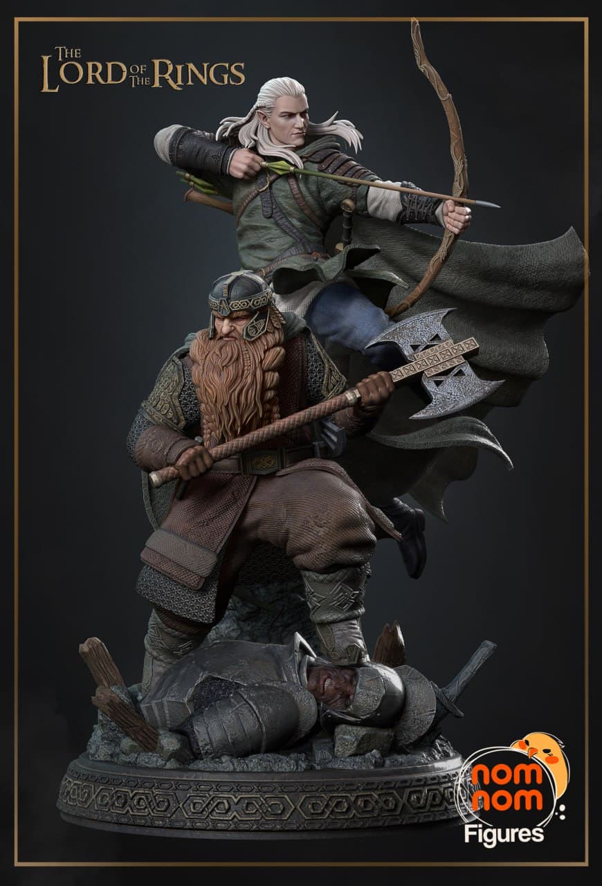 Nomnom Figures – Gimli and Legolas from Lord of the Rings – 3D Print Model STL
